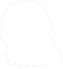 Lhasa apso outline