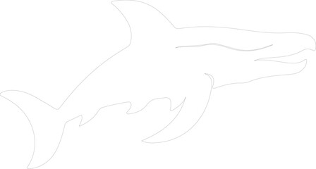 Obraz premium Liopleurodon outline