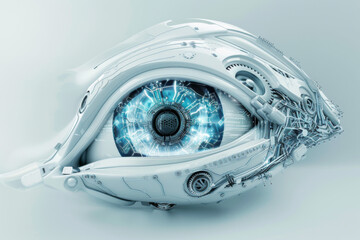 illustration of a technological eye, close up, future concept