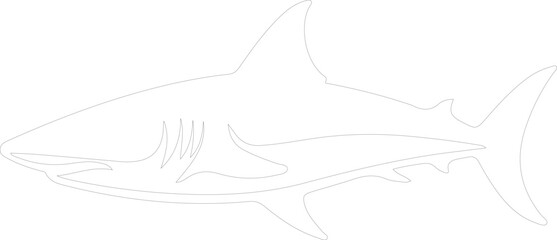 mako shark outline
