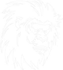 mandrill outline