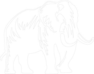 Obraz premium mastodon outline