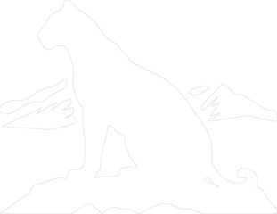 mountain lion outline
