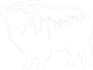 musk ox outline