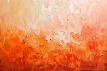 Abstract painting orange apricot acrylic vibrant gradient