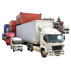 3d render of a cargo delivery vehicle