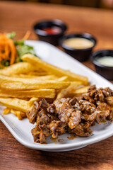 Gizzards Crispy, golden and full of flavor, with French fries