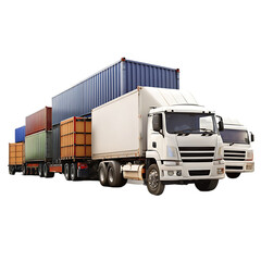 3d render of a cargo delivery vehicle