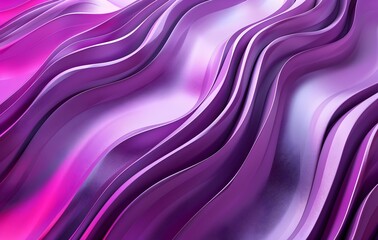 Fototapeta premium 3D render of a purple abstract background with curved lines Modern wallpaper with a wave pattern Vector illustration In the style of stock photography, professional photography, highly detailed
