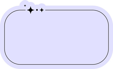 Aesthetic y2k text frame