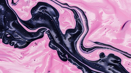 Vivid Pink and Black Marble Texture Pattern - obrazy, fototapety, plakaty