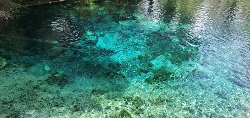 Springs with blue water