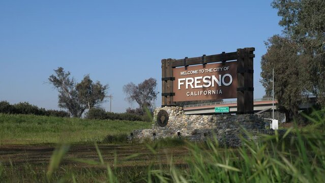Fresno California Public Welcome Sign