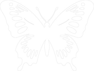 Fototapeta premium painted lady butterfly outline