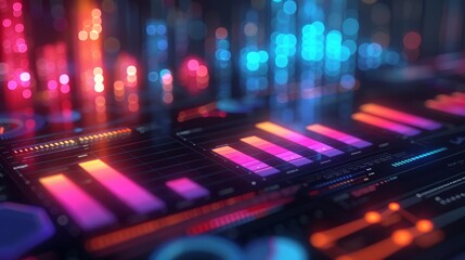 Obraz premium A control panel with a futuristic design.