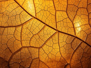 Obraz premium Close-up of cracked golden leaf texture