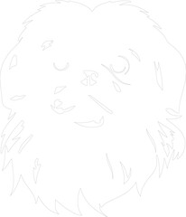 pekingese outline