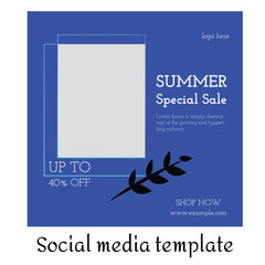 summer sale social media template