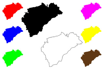 Province of Segovia (Kingdom of Spain, Autonomous Community Castile and Leon) map vector illustration, scribble sketch Segovia map