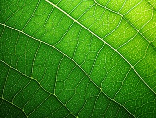 Obraz premium Close-up of Green Leaf Texture