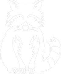 raccoon outline