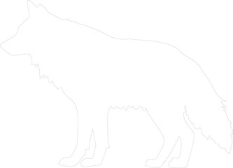 red wolf outline