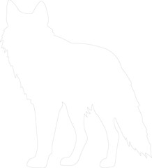 red wolf outline