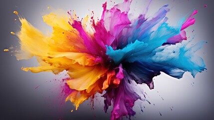 Explosion of Color: Vibrant Paint Splatter