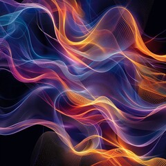 Obraz premium Business innovation wallpaper with abstract swirling patterns, representing ideas and motion