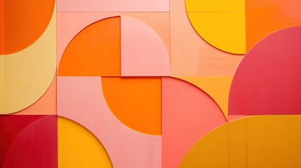 Colorful Wall Covered in Circles