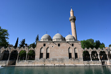 Fototapeta na wymiar Balikligol, Halilurrahman Mosque Sanliurfa, Turkey