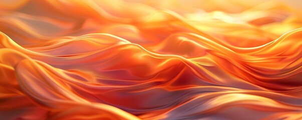 abstract 3D background with a warm sunset orange flow of waves that fills the frame with warmth and vibrancy. 