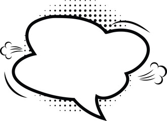 Set of empty comic bubbles. Speech bubbles. Halftone shadows. Vector Illustration.