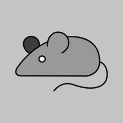 Field mouse vector isolated icon