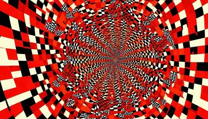Op Art Illusions: Background with Geometric Patterns and Optical Tricks