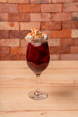 Wine-based cocktail served in a glass