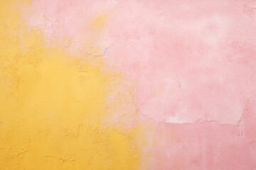 Yellow pale pink colored low contrast concrete textured background with roughness and irregularities pattern with copy space for product 
