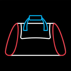 Obraz premium Travel or sports bag for training and fitness icon