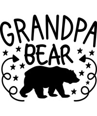 Stylish , fashionable and awesome Bear Family typography art and illustrator, Print ready vector handwritten phrase Bear family T shirt hand lettered calligraphic design. Vector illustration bundle.