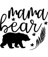 Stylish , fashionable and awesome Bear Family typography art and illustrator, Print ready vector handwritten phrase Bear family T shirt hand lettered calligraphic design. Vector illustration bundle.
