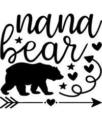 Stylish , fashionable and awesome Bear Family typography art and illustrator, Print ready vector handwritten phrase Bear family T shirt hand lettered calligraphic design. Vector illustration bundle.