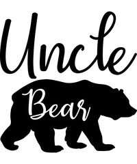 Stylish , fashionable and awesome Bear Family typography art and illustrator, Print ready vector handwritten phrase Bear family T shirt hand lettered calligraphic design. Vector illustration bundle.