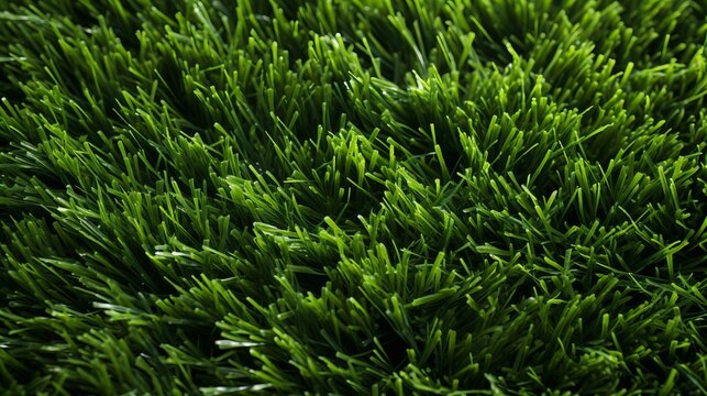 Close-up of green artificial grass texture background
