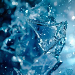 Abstract business disruption wallpaper, splintering ice effect symbolizing breakthroughs and innovation