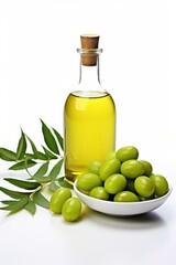 Green olives and olive oil