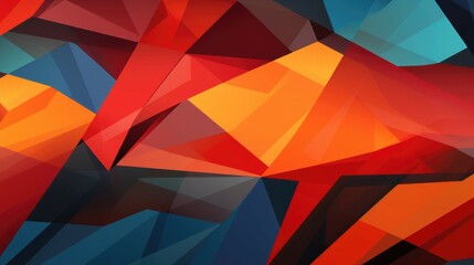 Abstract geometric pattern consisting of colorful triangles