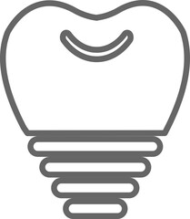 Tooth implant icon
