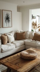 Modern coastal living room interior design