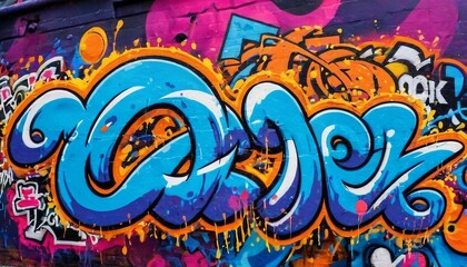 Urban Expression: Background with Graffiti-Like Elements and Street Art Motifs
