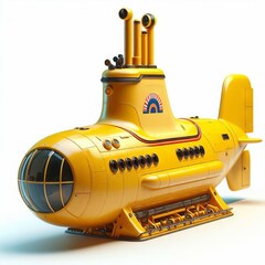  submarine on white background